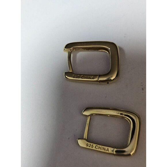 **Final Sale** Gold over sterling hoop earrings - Picture 5 of 10